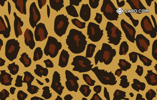 leopard print design card